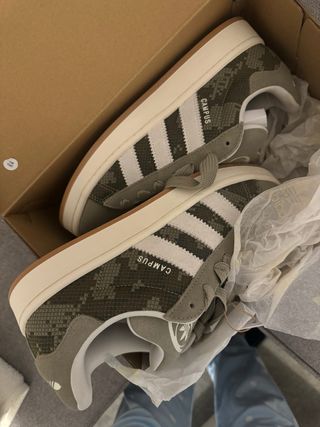 Adidas Campus Bambas Grises y Verdes