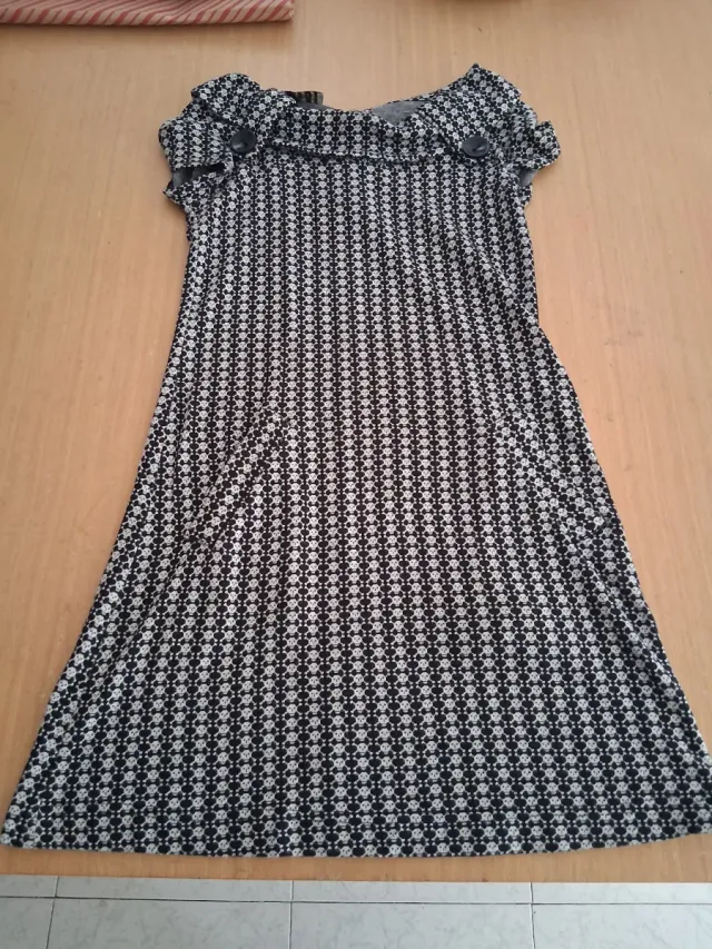 Vestido estampado blanco y negro