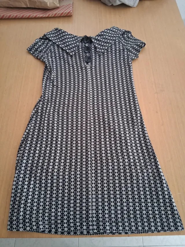 Vestido estampado blanco y negro