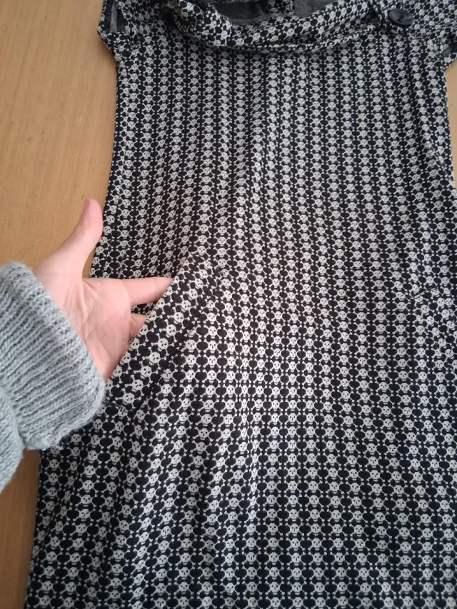 Vestido estampado blanco y negro