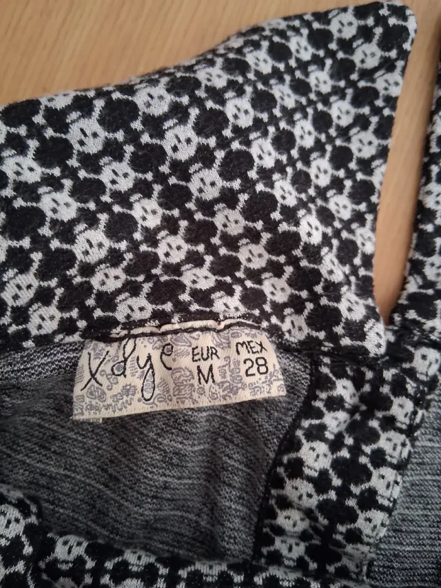 Vestido estampado blanco y negro