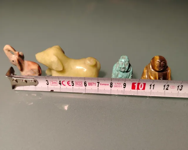 Lotto 4 statuine pietre dure