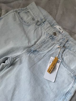 Pantalones wide leg Mango azules