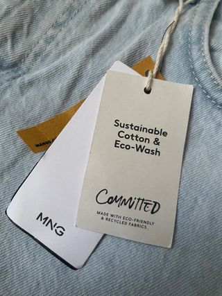 Pantalones wide leg Mango azules