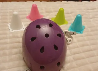 Patines Oxelo Talla 32-35 y Casco en color morado