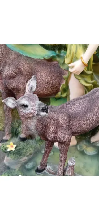 Piatto LES Alpes Fata e Cervi bello pesino h 28