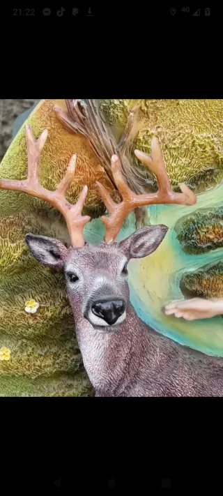 Piatto LES Alpes Fata e Cervi bello pesino h 28