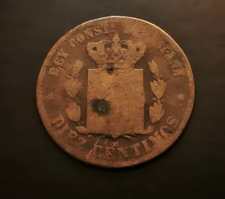 Moneda 10 Céntimos Alfonso XII