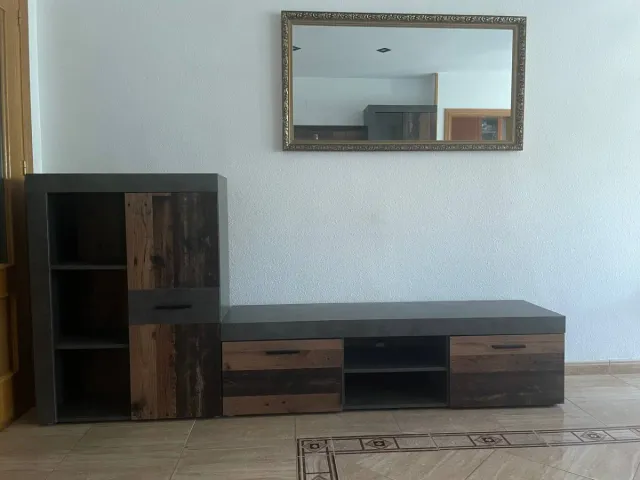 Mueble TV modular madera y metal