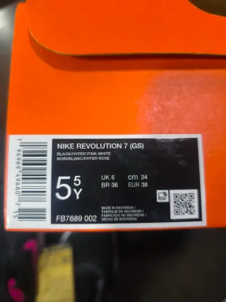 Nike Revolution 7 (GS) Negro/Rosa
