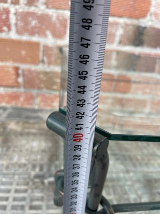 Mesa forja verde con cristal, solo hasta 01/02