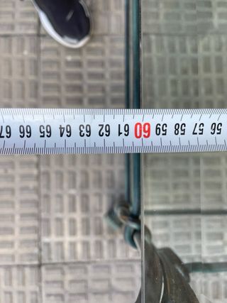 Mesa forja verde con cristal, solo hasta 01/02