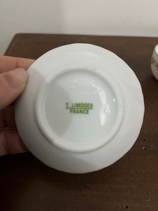 Tazzine Limoges France in Porcellana