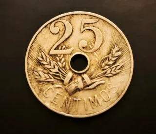 Moneda 25 céntimos 1927