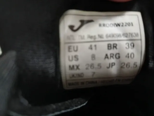 Tenis Joma Hombre Negros