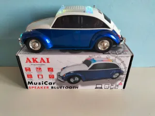 Cassa Bluetooth AKAI Maggiolino Blu/Bianco