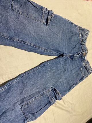 Pantalón vaquero cargo azul