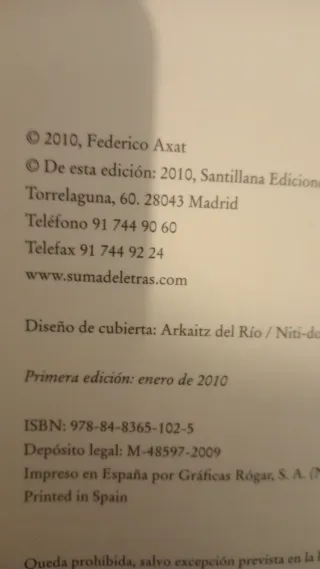 Benjamín. Federico Axat. PRIMERA EDICIÓN