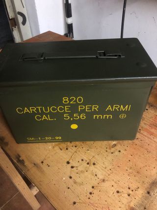 Cassetta metallica munizioni 5,56 mm