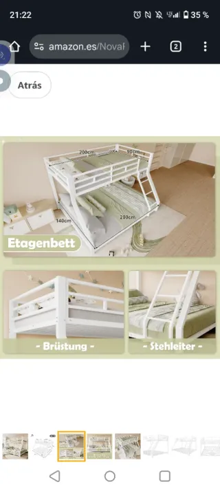 Cama litera para 3 personas