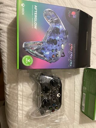 Mando Xbox Afterglow PDP LED Transparente