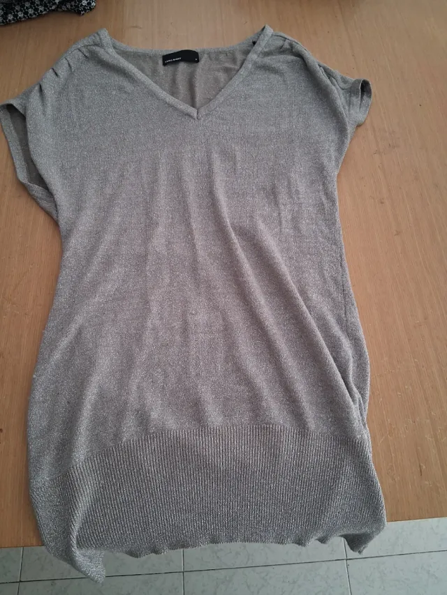 Vestido plateado talla M