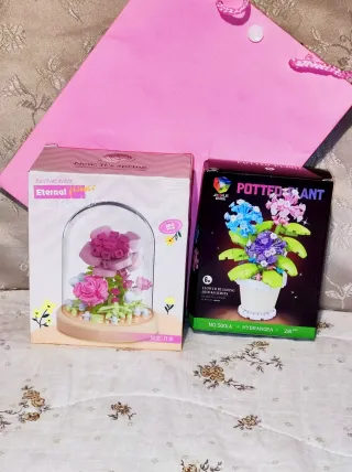 Set 2 Costruzioni Mini Fiori Decorativi