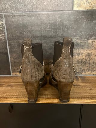 Botines Cressy Talla 37 Beige y Marrón