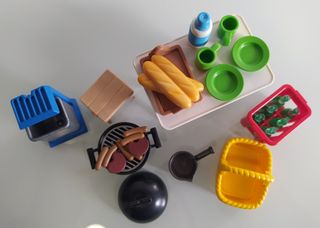 Lote Playmobil Coche Familiar y Lancha