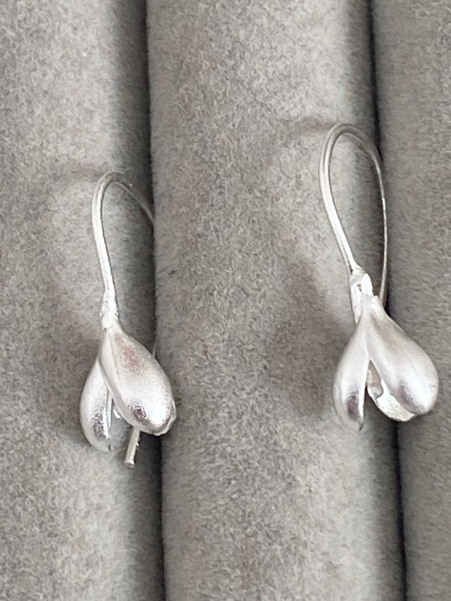 Pendientes Plata Diseño Tulipán
