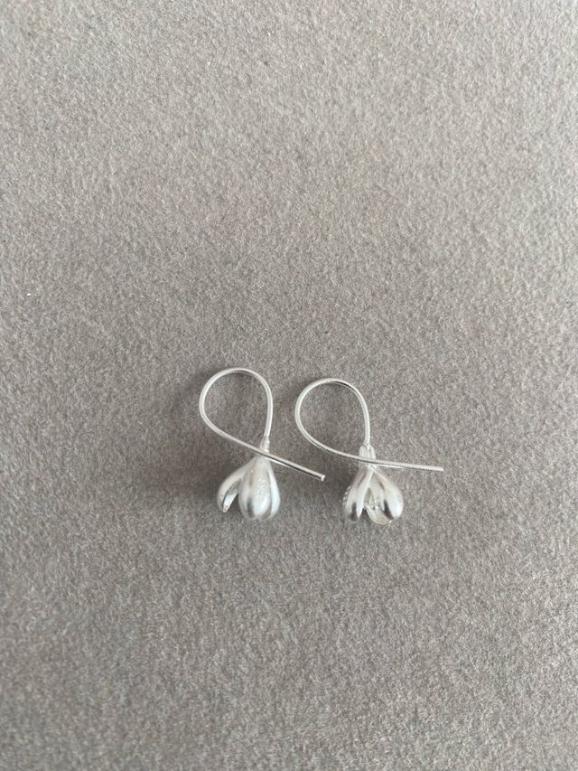 Pendientes Plata Diseño Tulipán