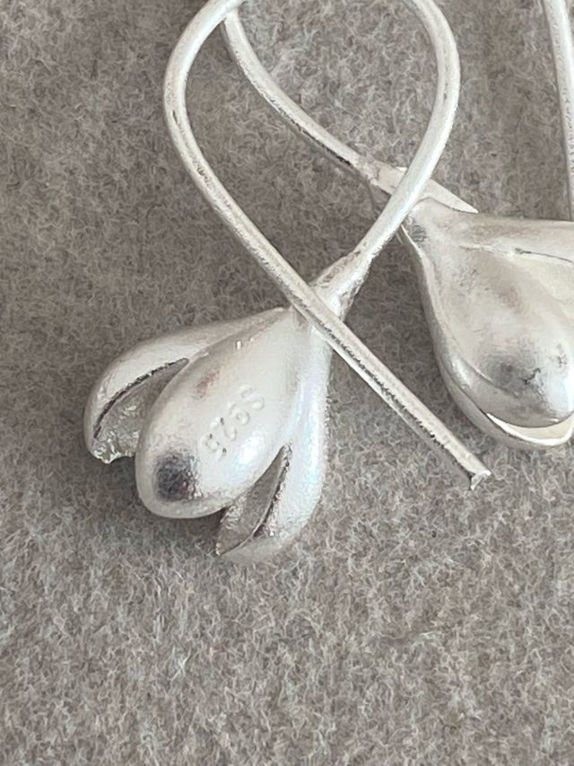 Pendientes Plata Diseño Tulipán