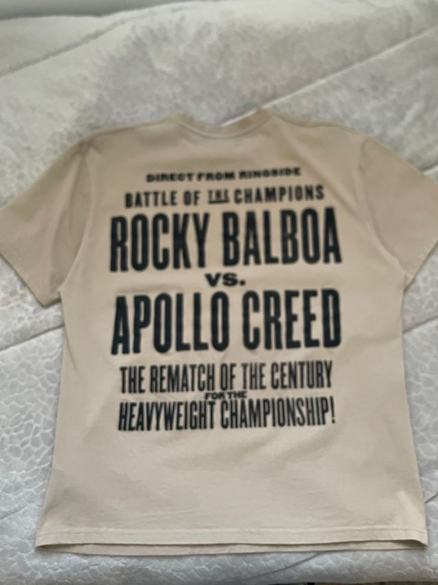 Camiseta Pull&Bear Rocky Balboa Beige