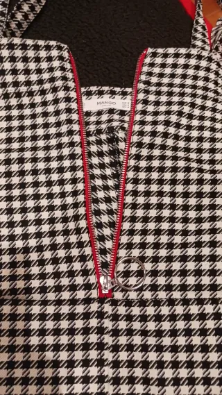 Falda peto cuadros blanco y negro