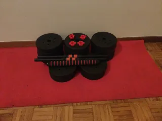 Juego Mancuernas Ajustables Pesas Gimnasio