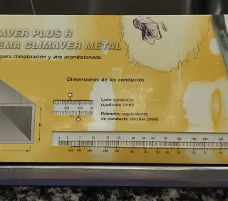 Tabla cálculo conductos Climaver Metal