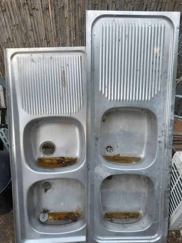 Fregadero doble de acero inoxidable