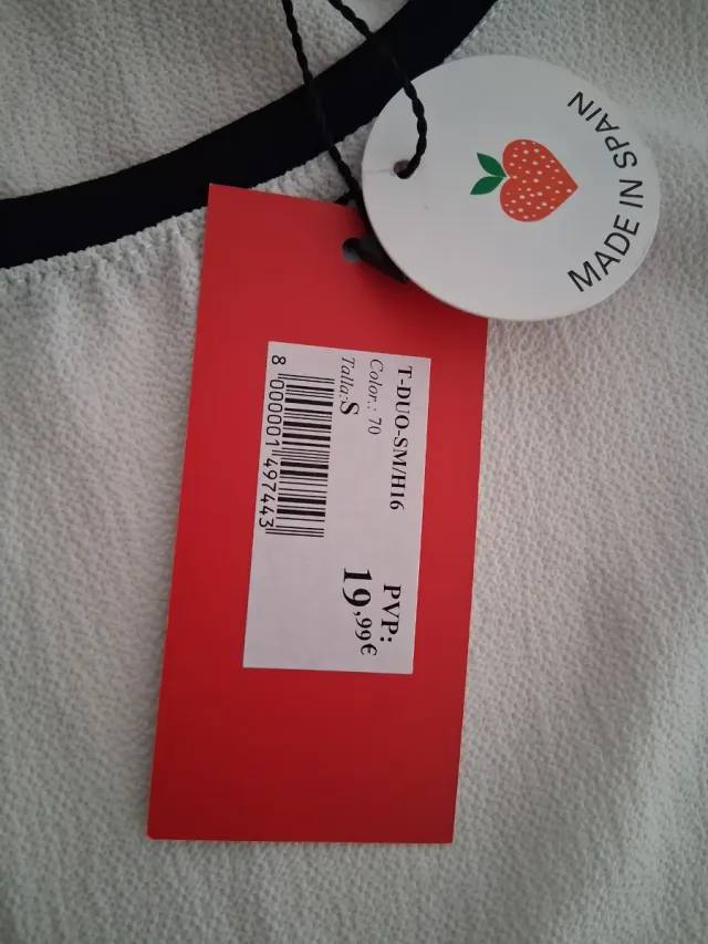 Blusa Tuc Tuc Blanca y Negra Talla S