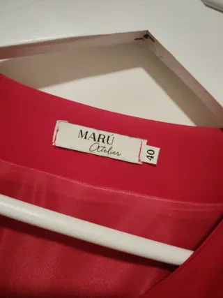 Vestido cruzado magenta talla 40 Una sola puesta!