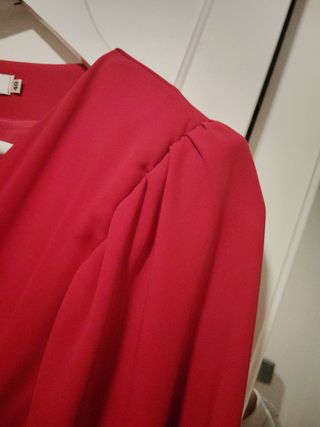 Vestido cruzado magenta talla 40 Una sola puesta!