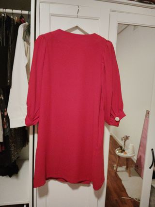 Vestido cruzado magenta talla 40 Una sola puesta!