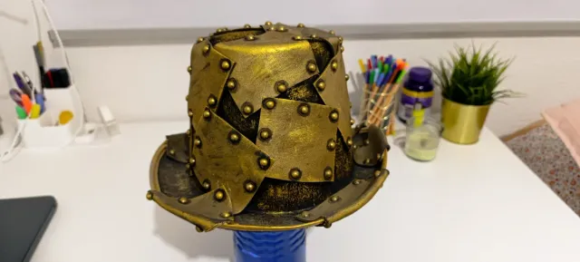 Sombrero Steampunk Artesanal Dorado