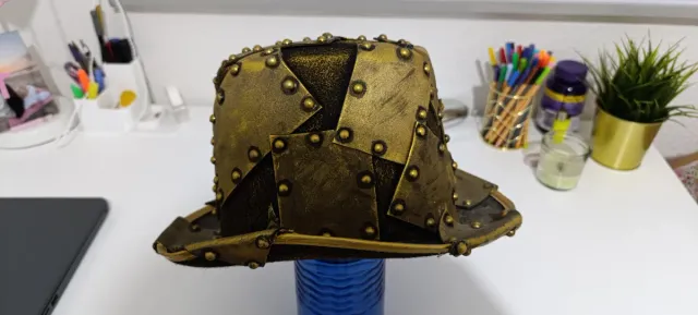 Sombrero Steampunk Artesanal Dorado