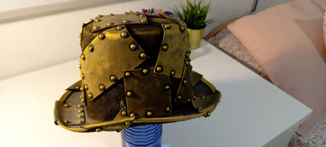 Sombrero Steampunk Artesanal Dorado