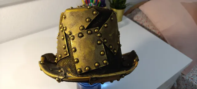 Sombrero Steampunk Artesanal Dorado