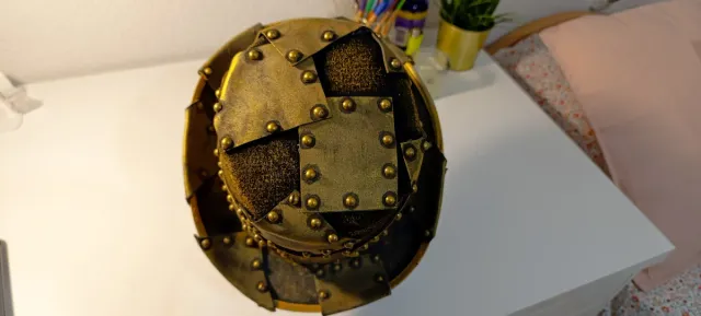 Sombrero Steampunk Artesanal Dorado
