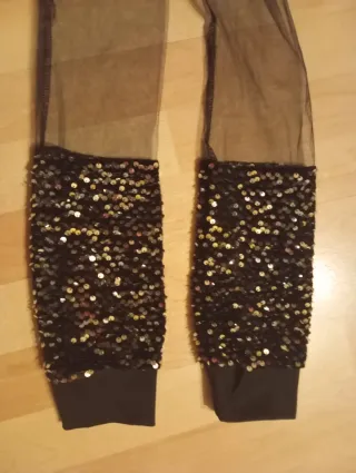 Camisa lentejuelas negra y dorada Talla L/XL