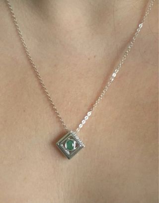 Colgante Plata Doble Uso Esmeralda Natural