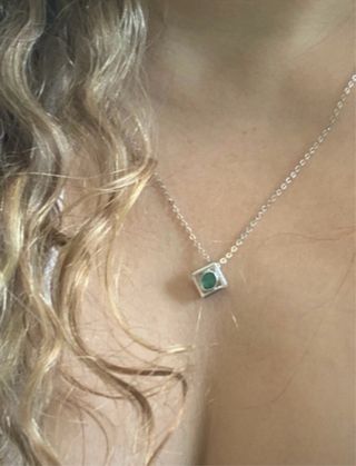 Colgante Plata Doble Uso Esmeralda Natural