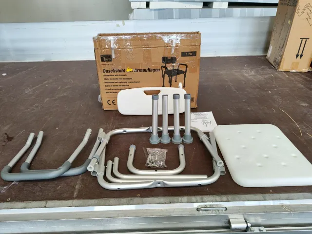 Silla de ducha Teqler con reposabrazos